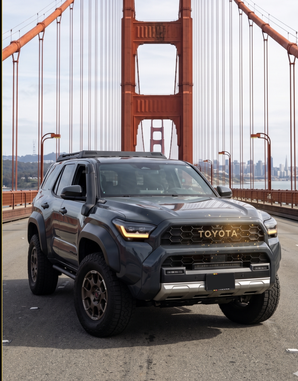 2026 Toyota 4Runner Trailhunter at the Golden Gate Bridge